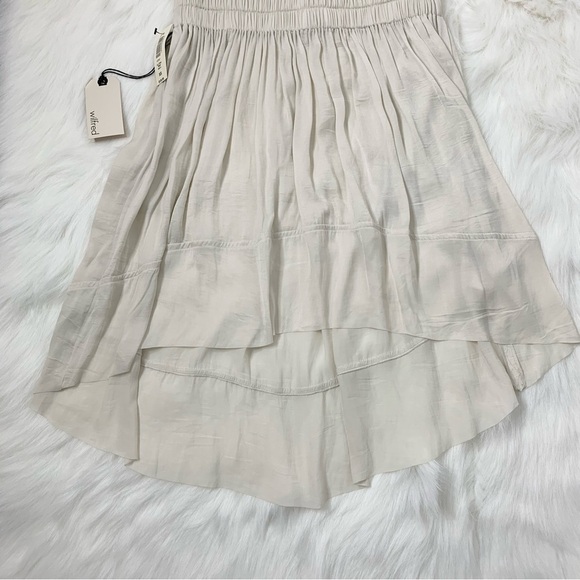 Aritzia Wilfred La Tour Skirt Draped High Lo High rise Waisted Birch Size XS - Picture 8 of 16